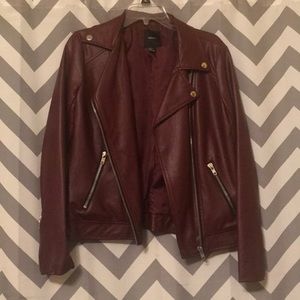 Maroon Leather Jacket